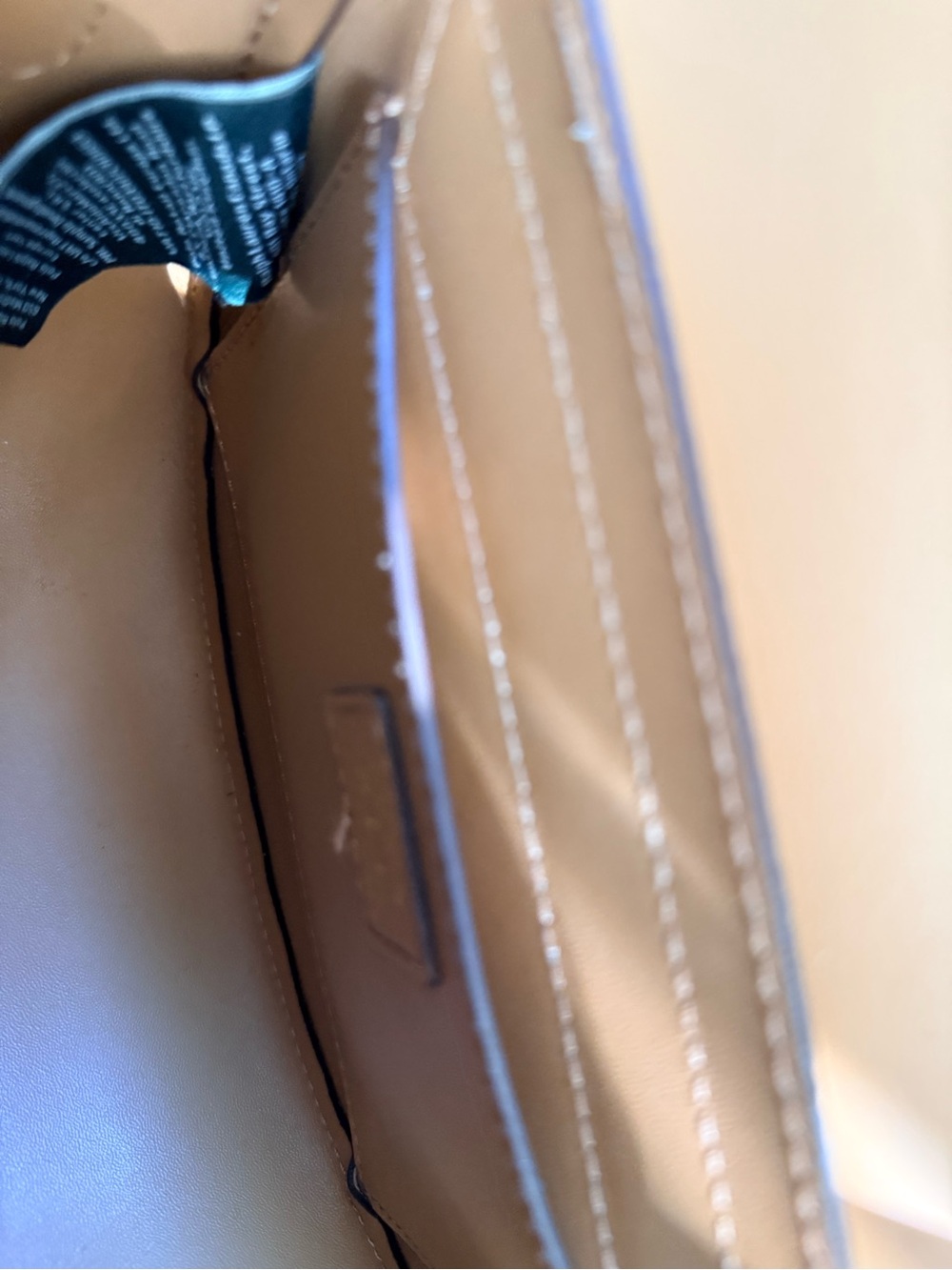 Ralph Lauren White Saddle Crossbody with Tan Strap - Picture 11 of 15